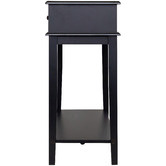West Valley Interiors Black Chloe 2 Drawer 1 Shelf Console Table