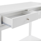 In Home Furniture Style White Chloe 2 Drawer 1 Shelf Console Table