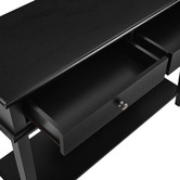 West Valley Interiors Black Chloe 2 Drawer 1 Shelf Console Table
