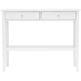 West Valley Interiors White Long Island 2 Drawer Console Table