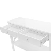 West Valley Interiors White Long Island 2 Drawer Console Table
