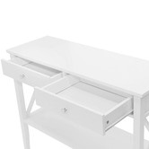 West Valley Interiors White Long Island 2 Drawer Console Table