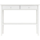 West Valley Interiors White Long Island 2 Drawer Console Table