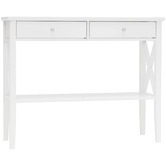 West Valley Interiors White Long Island 2 Drawer Console Table | Temple ...