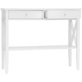 West Valley Interiors White Long Island 2 Drawer Console Table | Temple ...