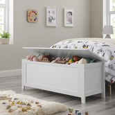 West Valley Interiors Kids&#039; White Classic Toy Storage Box