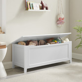West Valley Interiors Kids&#039; White Classic Toy Storage Box