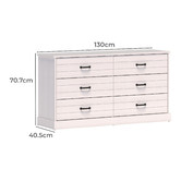 West Valley Interiors White Hamptons 6 Drawer Chest