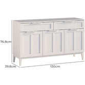 West Valley Interiors Tenley 3 Door Sideboard with Drawers