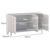 West Valley Interiors Tenley 3 Door Sideboard