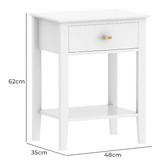 West Valley Interiors Harper 1 Drawer Bedside Table