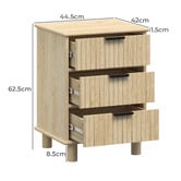 West Valley Interiors Astar 3 Drawer Bedside Table