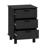 West Valley Interiors Astar 3 Drawer Bedside Table