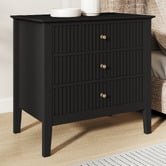 West Valley Interiors Large Amara 3 Drawer Bedside Table