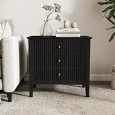 West Valley Interiors Large Amara 3 Drawer Bedside Table