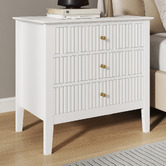 West Valley Interiors Large Amara 3 Drawer Bedside Table