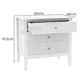 West Valley Interiors Large Amara 3 Drawer Bedside Table
