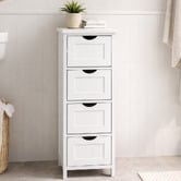 West Valley Interiors Odessa 4 Drawer Multi-Purpose Bathroom Cabinet