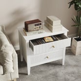 West Valley Interiors Large Amara 3 Drawer Bedside Table