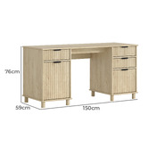 West Valley Interiors Astar 4 Drawer Computer Desk