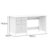 West Valley Interiors Amara 3 Drawer Writing Desk