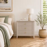 West Valley Interiors Large Amara 3 Drawer Bedside Table