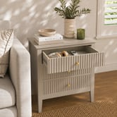 West Valley Interiors Large Amara 3 Drawer Bedside Table