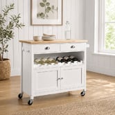 West Valley Interiors White Kitchen Storage Trolley