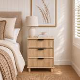 West Valley Interiors Astar 3 Drawer Bedside Table
