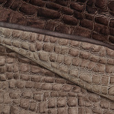 Riviera Mason Brown Maison Croco Cotton Quilt Cover Set