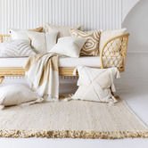 Zaab Homewares Cream Positano Hand-Woven Rug