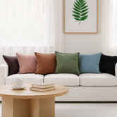 Zaab Homewares Ludo Twin-Stitch Cotton Velvet Cushion