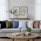 Zaab Homewares Piper Square Cotton &amp; Linen Cushion