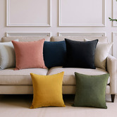 Zaab Homewares Vaucluse Cotton &amp; Velvet Cushion