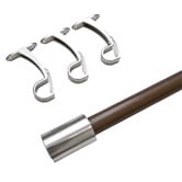 Zaab Homewares Camberwell Extendable Curtain Rod &amp; Finials Set