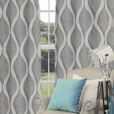 Filigree Langton Silver Pencil Pleat Curtains