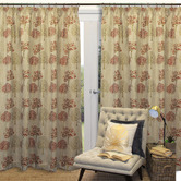 Filigree Botanica Natural Pencil Pleat Curtains
