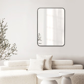 The Print Academy Halo Curve Rectangular Aluminium Wall Mirror