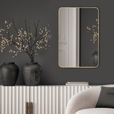 The Print Academy Halo Curve Rectangular Aluminium Wall Mirror