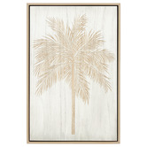 The Print Academy Palm I Wooden Framed 3D Wall Art