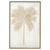 The Print Academy Palm II Wooden Framed 3D Wall Art