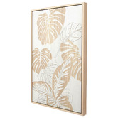 The Print Academy Garden Leaves I Wooden Framed 3D Wall Art