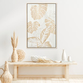 The Print Academy Garden Leaves I Wooden Framed 3D Wall Art