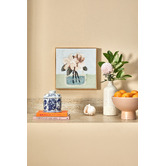The Print Academy Pastel Vase Framed Canvas Wall Art