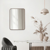 The Print Academy Halo Curve Rectangular Aluminium Wall Mirror