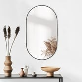 The Print Academy Halo Oval Aluminium Wall Mirror