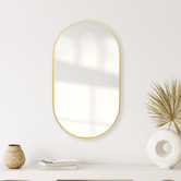 The Print Academy Halo Oval Aluminium Wall Mirror