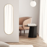 The Print Academy Halo Oval Aluminium Wall Mirror