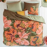 Oilily Embroidered Flower Cotton Quilt Cover Set