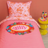 Oilily Pink Prom Flowers Cotton Single Quilt Cover Set